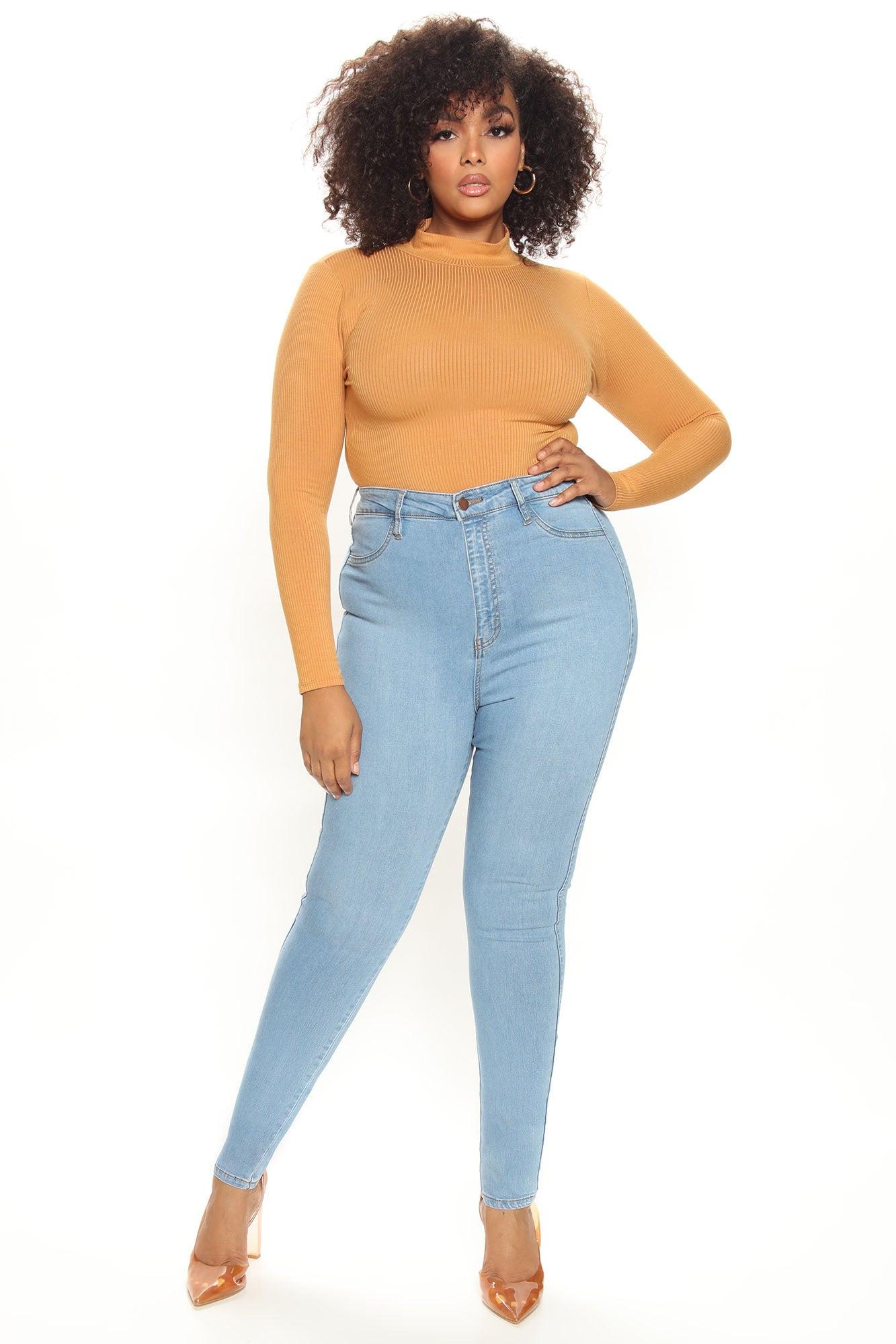 Tall Classic High Waist Skinny Jeans - Light Blue Wash Product Image