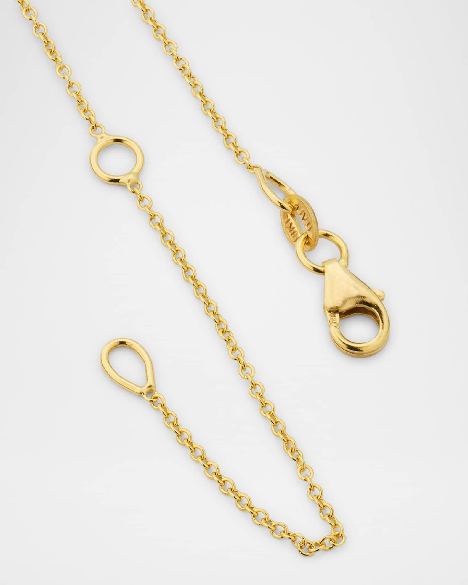 Manhattan 18K Yellow Gold Prasiolite Cushion Pendant Necklace Product Image