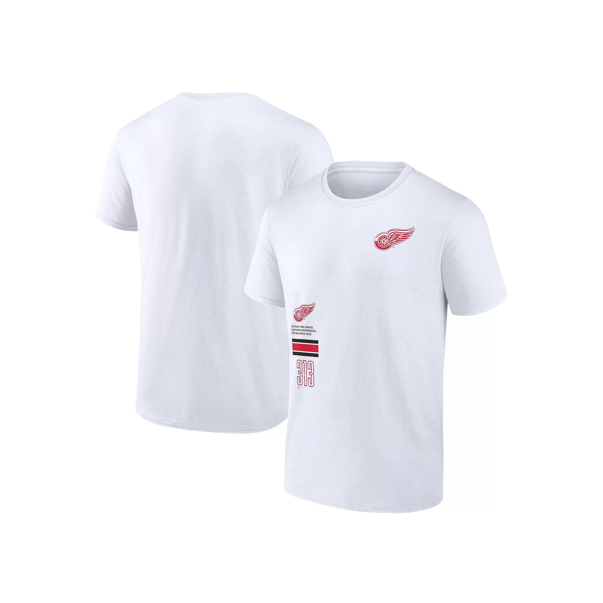 Men's Fanatics Branded White Detroit Red Wings Represent T-Shirt, Size: Large Product Image