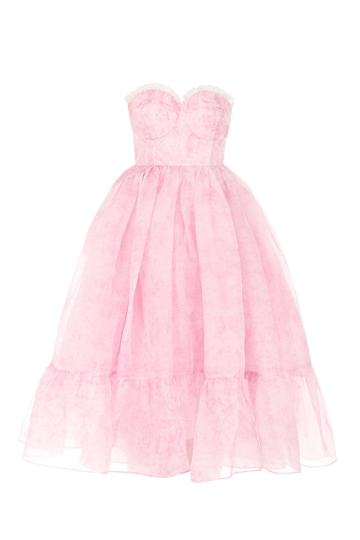 The Pink Porcelain French Corset Puff Dress Product Image