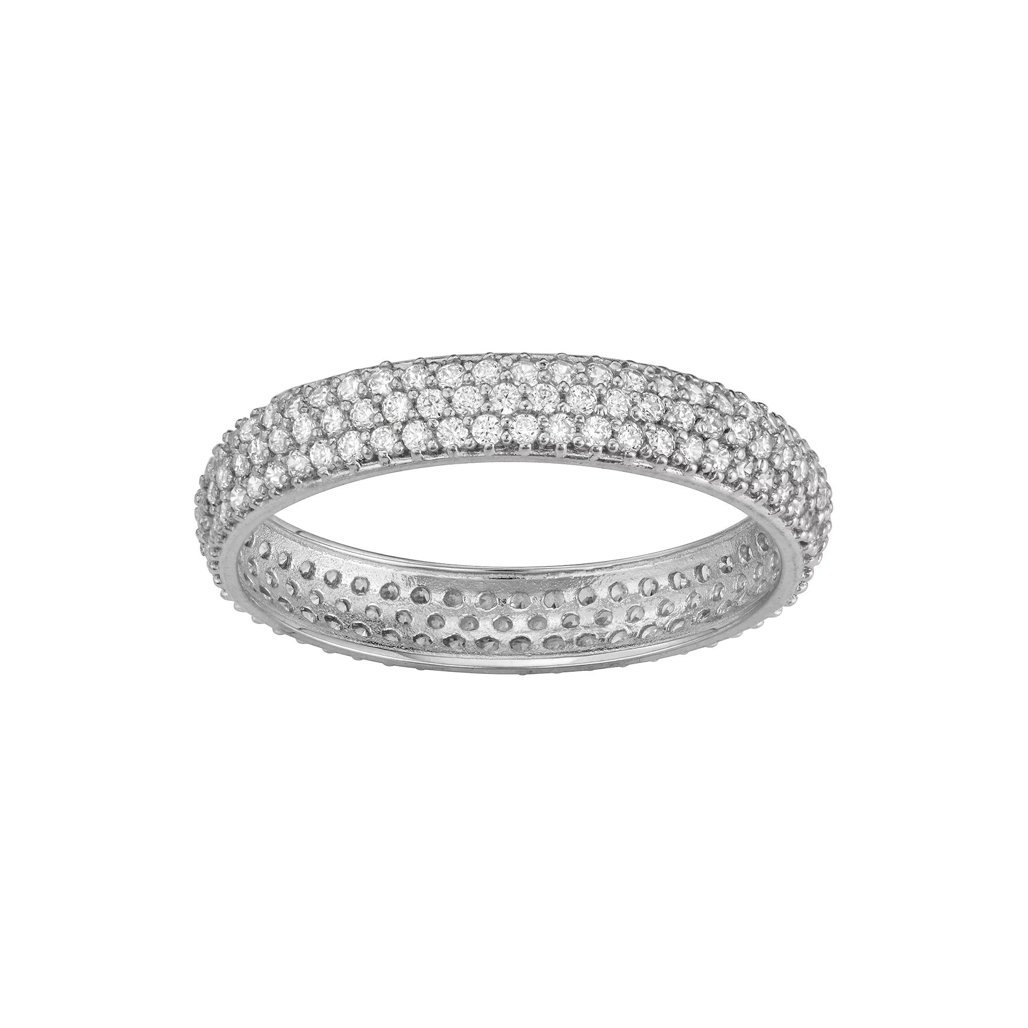 Designs by Gioelli 10k Gold Cubic Zirconia Pave Band, Women's,  Product Image