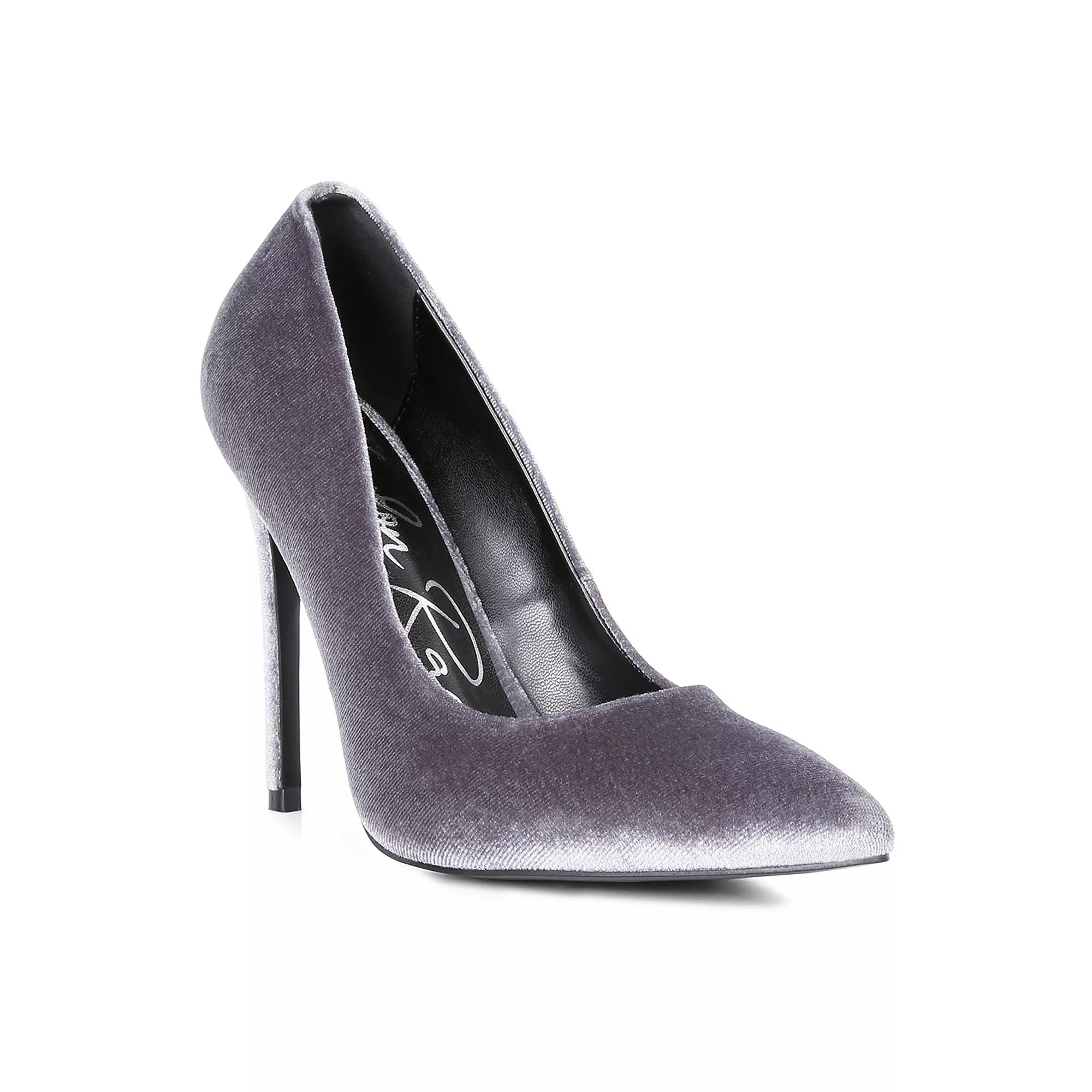 London Rag Janessa Women's Velvet Pumps,  Product Image