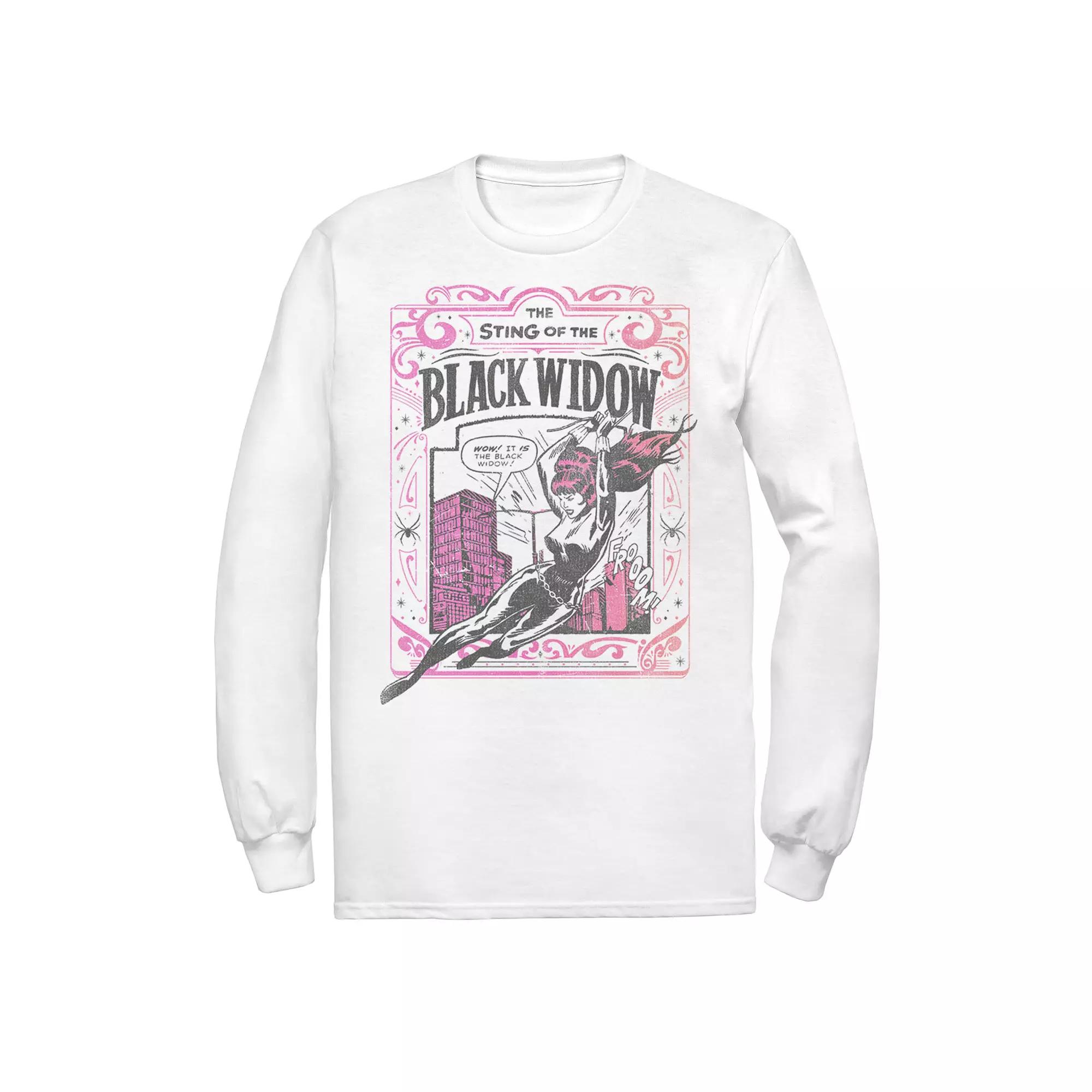 Men's Marvel The Sting Of The Black Widow Comic Cover Tee,  Product Image