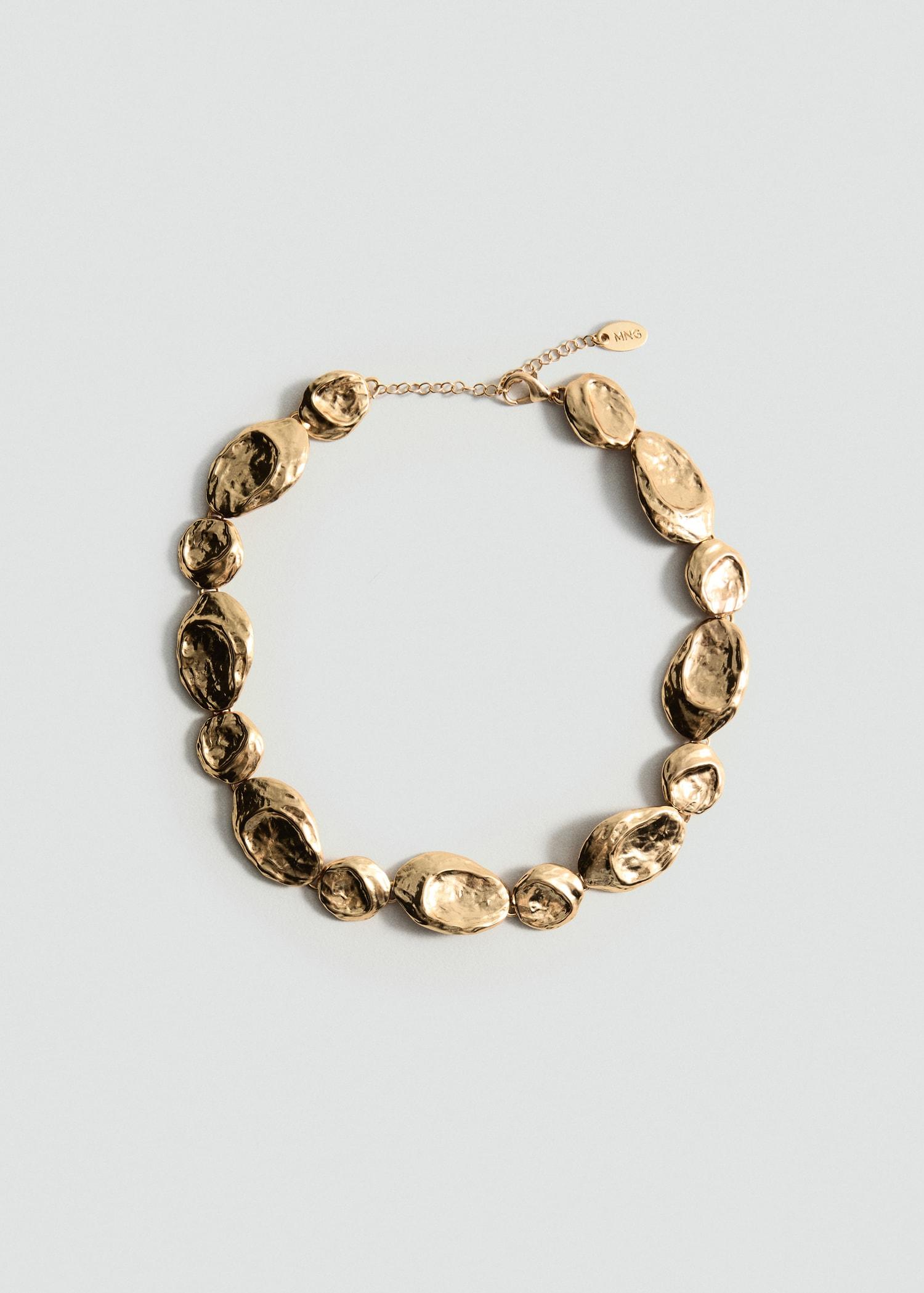 Textured coin necklace - Women | MANGO USA Product Image