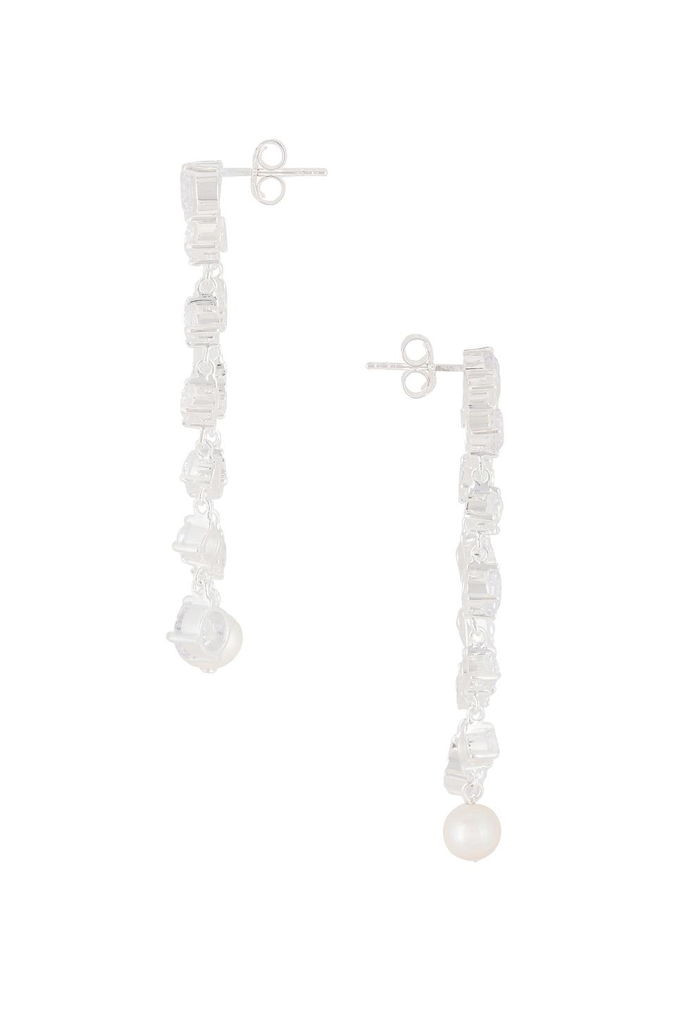 Freshwater Pearl And CZ Earrings Product Image