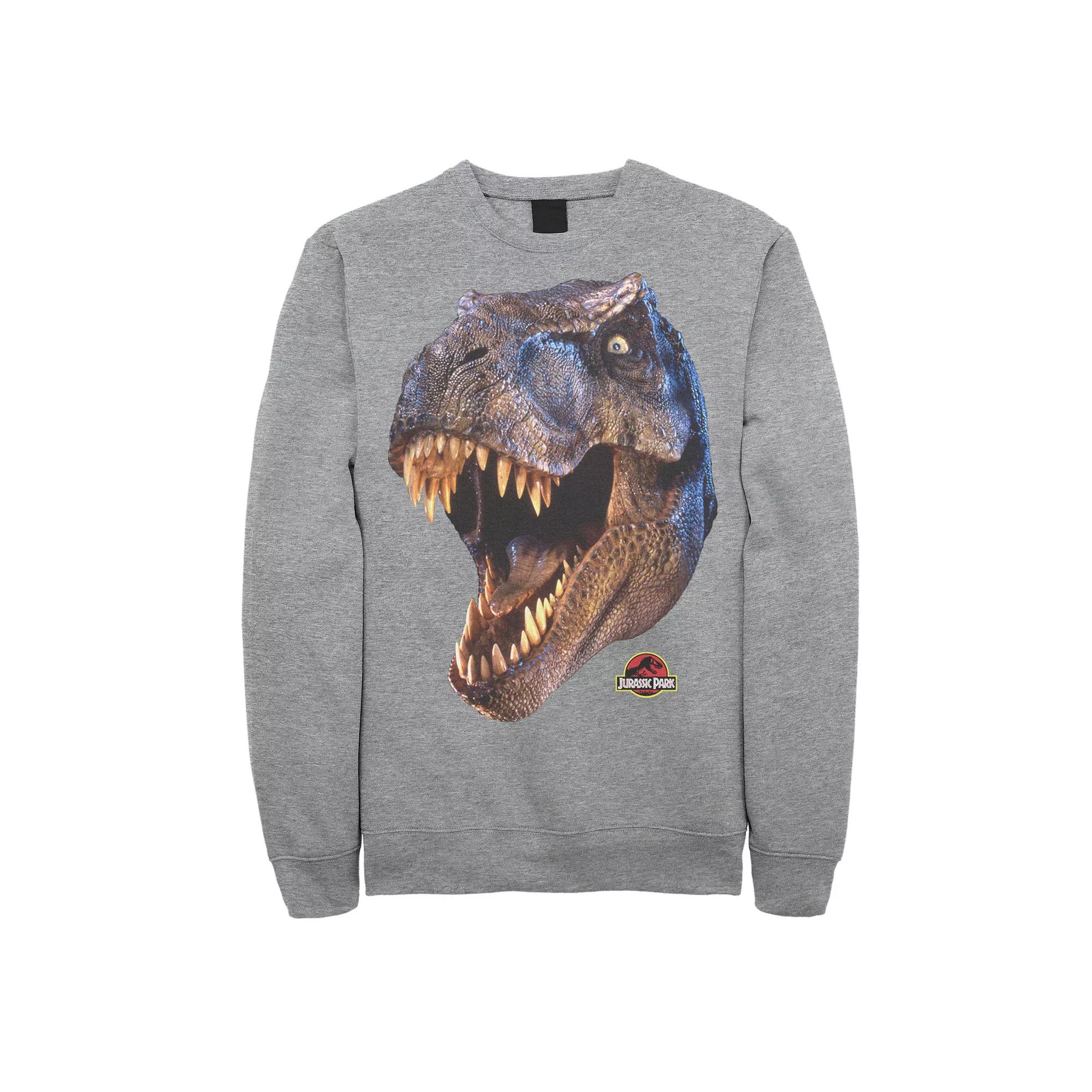 Men's Jurassic Park T-Rex Head Roar Fleece Graphic Pullover,  Product Image