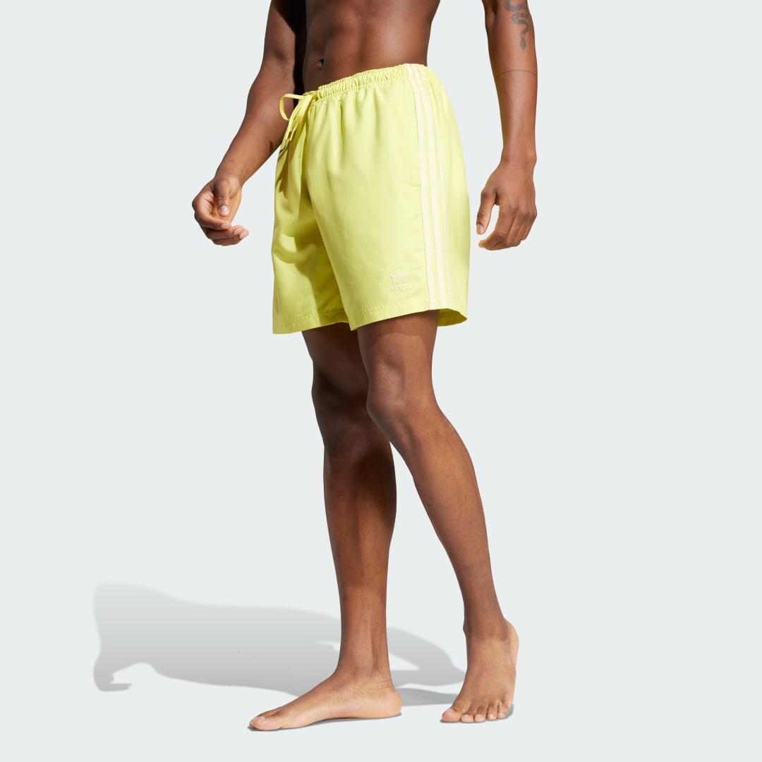 adidas Adicolor 3-Stripes 8-Inch Swim Shorts Semi Coral M Mens Product Image