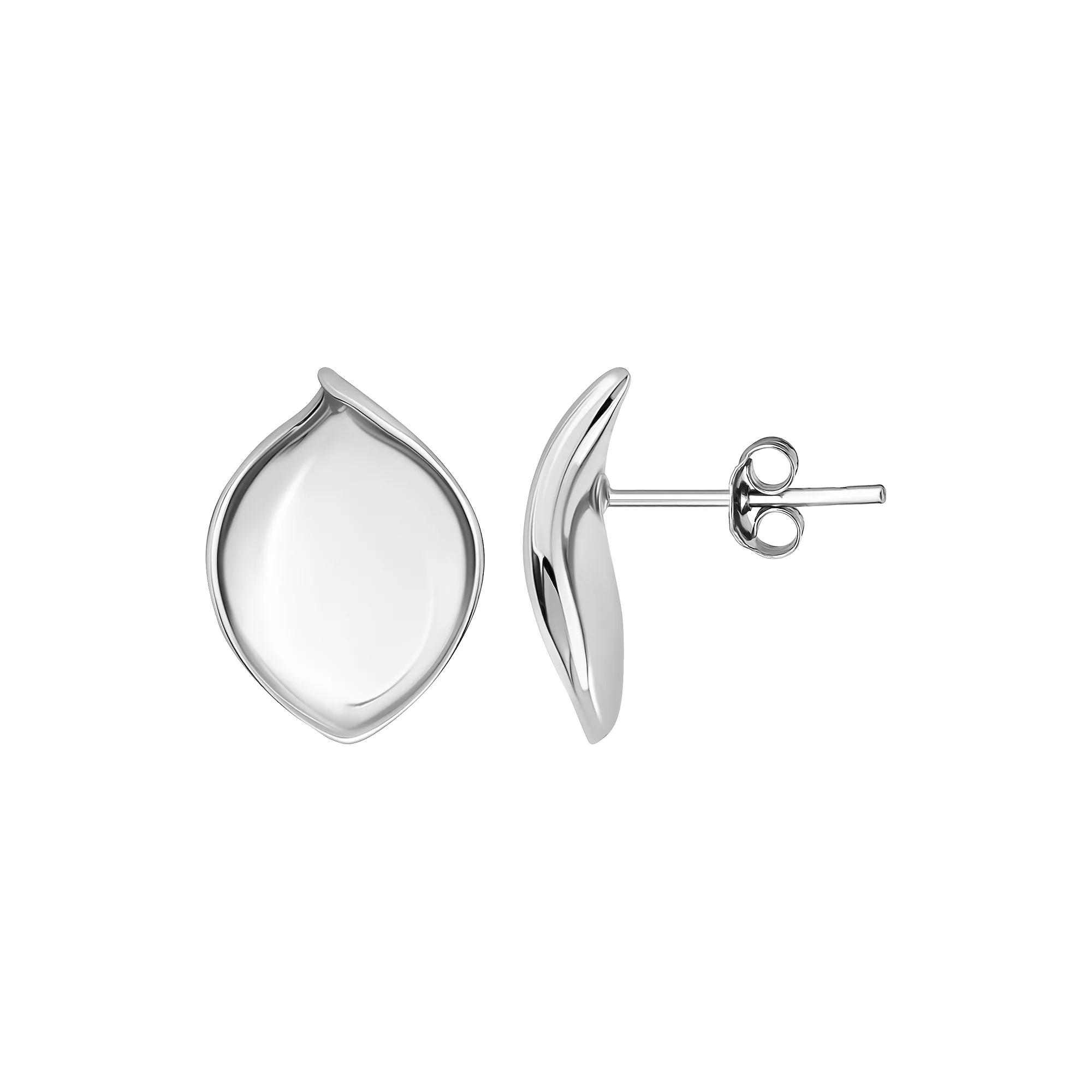 Aleure Precioso Polished Teardrop Post Earrings, Women's, Sterling Product Image