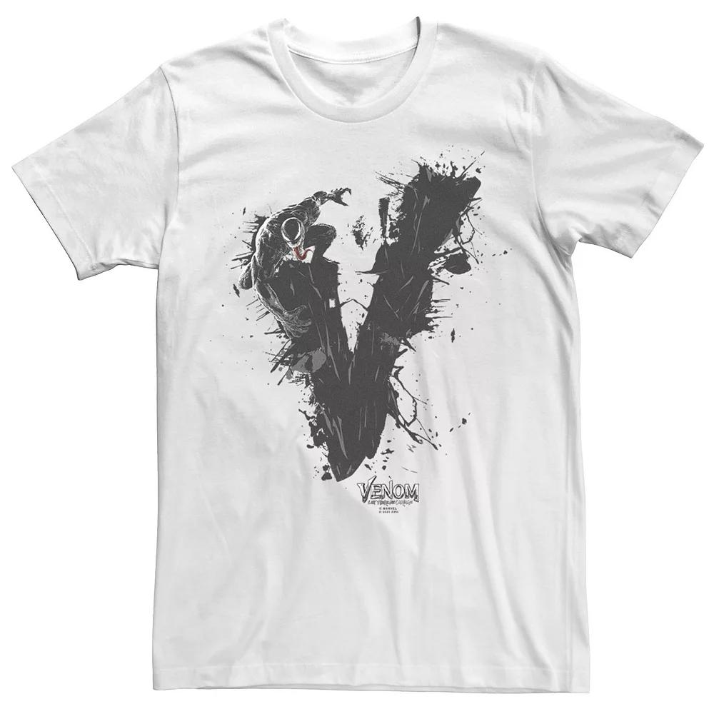 Big & Tall Marvel Venom: Let There Be Carnage V Paint Splatter Tee, Men's, Size: 5XL, White Product Image