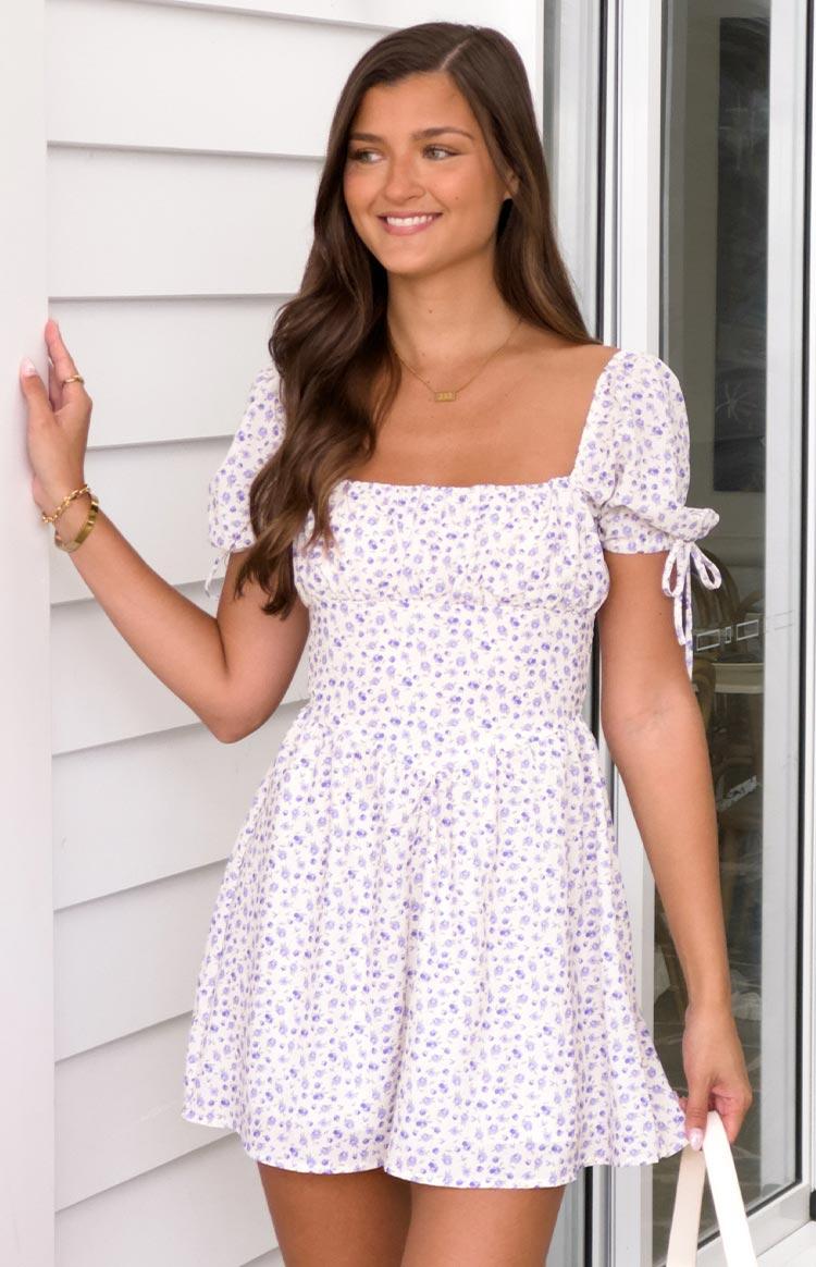 Danyal Purple Floral Mini Dress Product Image