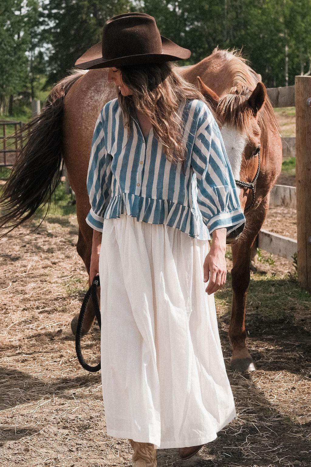 The Blue Mary Top Product Image