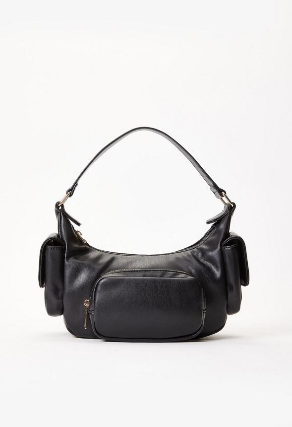 JustFab Margaux Platform Loafer Pump Womens Black/ White Size 8.5 Product Image