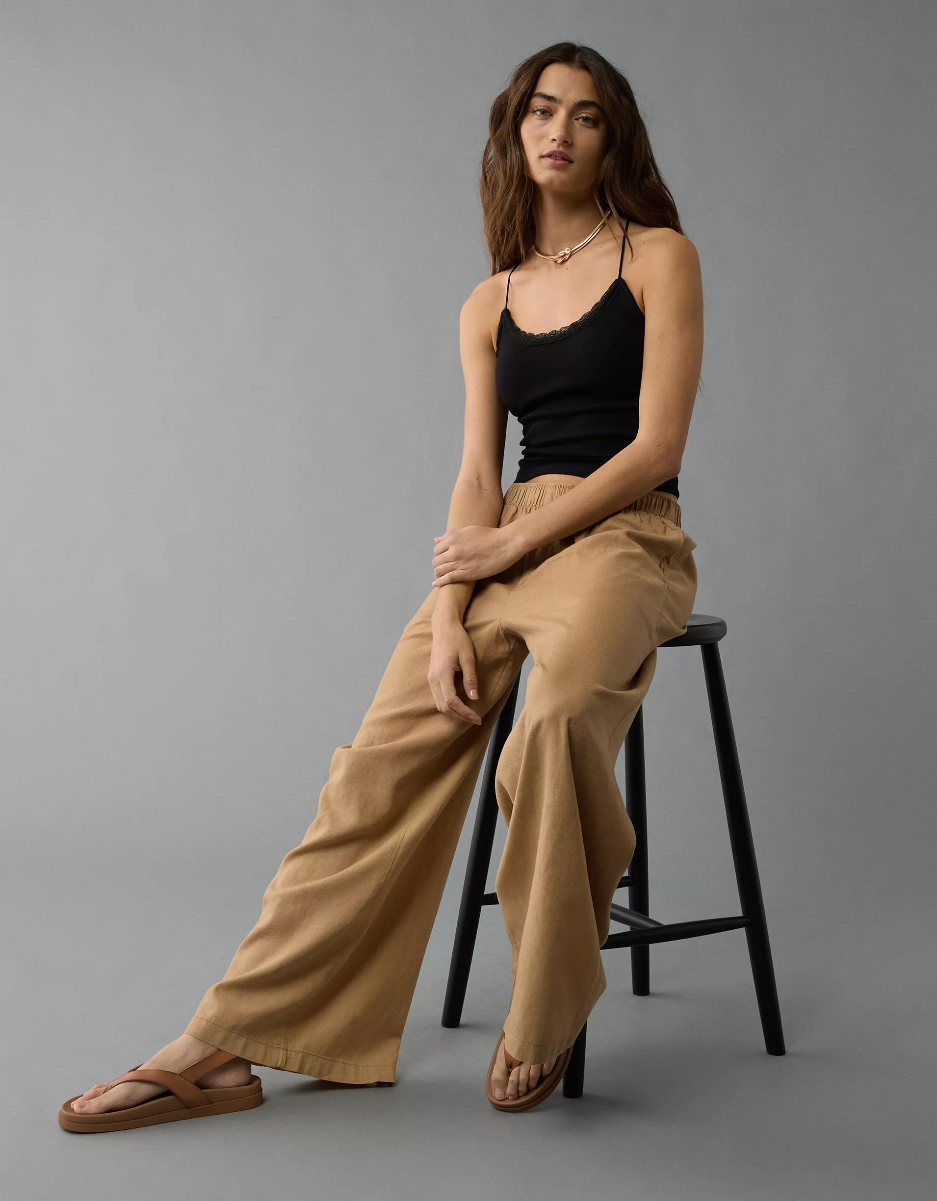 AE Strappy Go Lucky Cropped Lace Tank Top Product Image