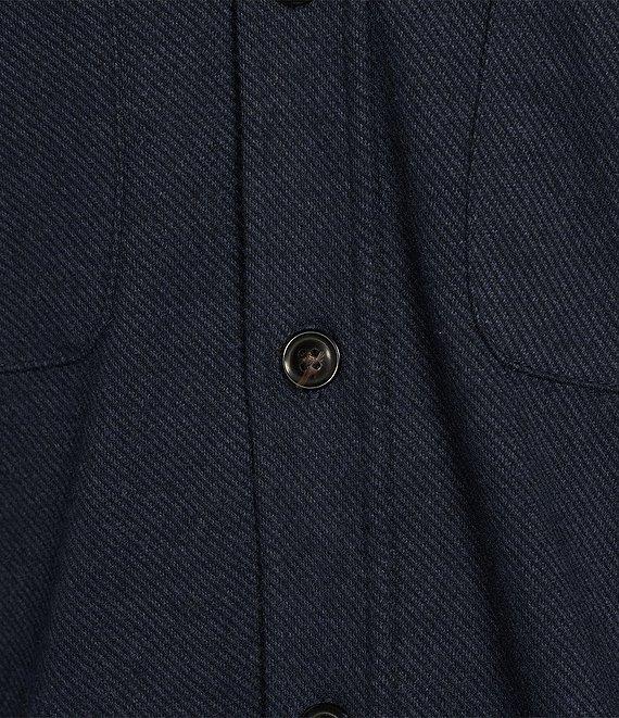 Roundtree & Yorke Long Sleeve Button Down Collar Solid Knit Button Front Shirt Product Image