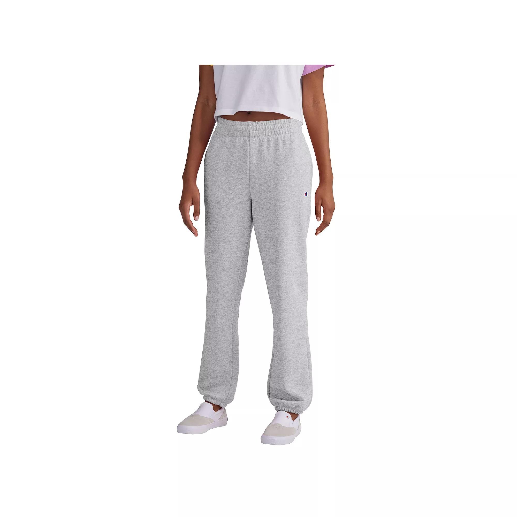 Women's Champion® Powerblend Boyfriend Fleece Sweatpants, Size: Small, Oxford Gray Product Image