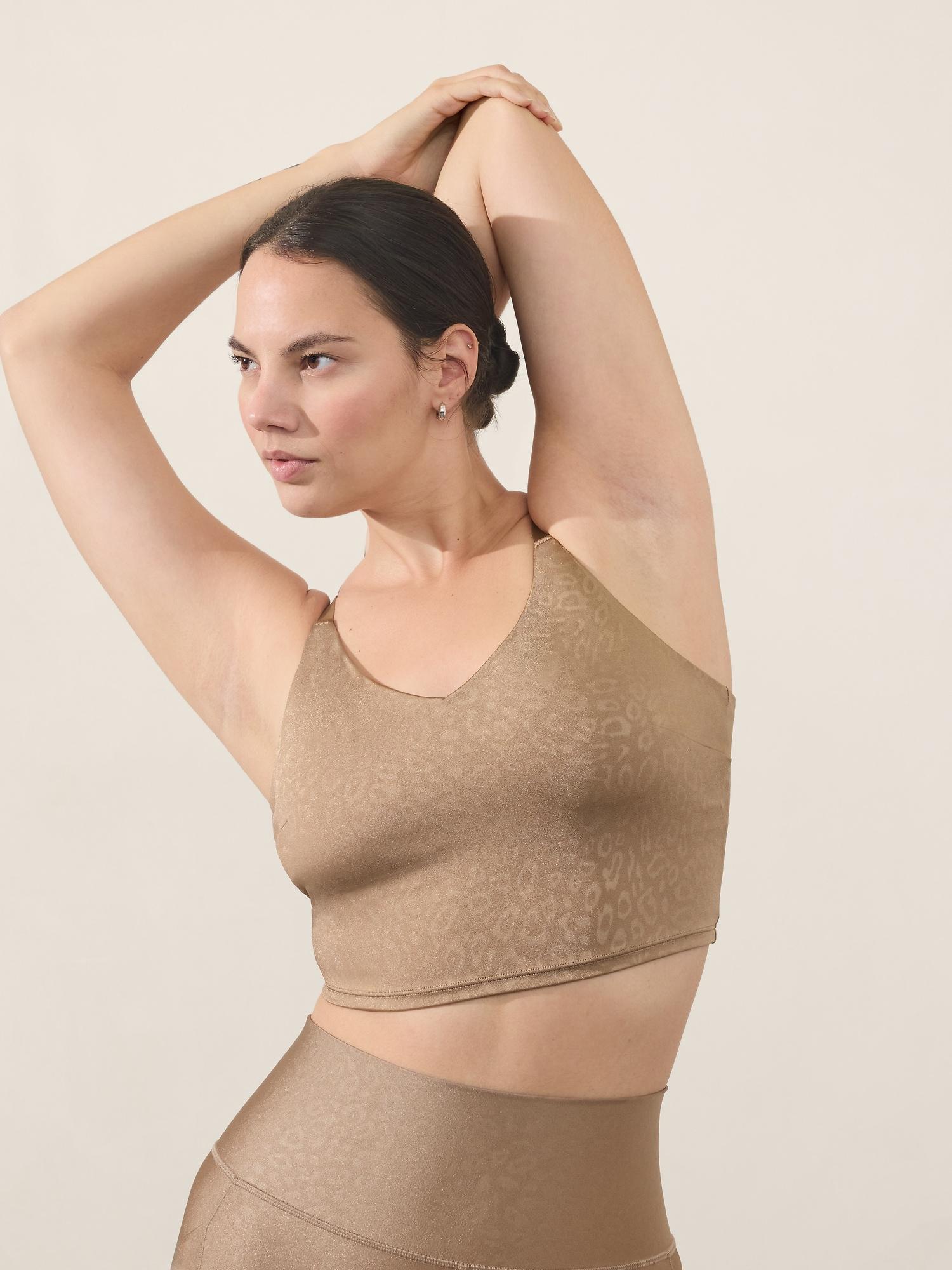 Elation V-Neck Embossed Longline Sports Bra A-C Product Image