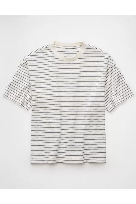 AE Boxy Textured Striped T-Shirt Mens Product Image