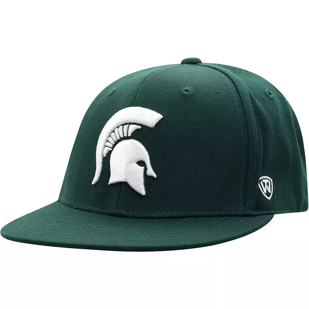 Men's Top of the World Green Michigan State Spartans Team Color Fitted Hat,  Product Image