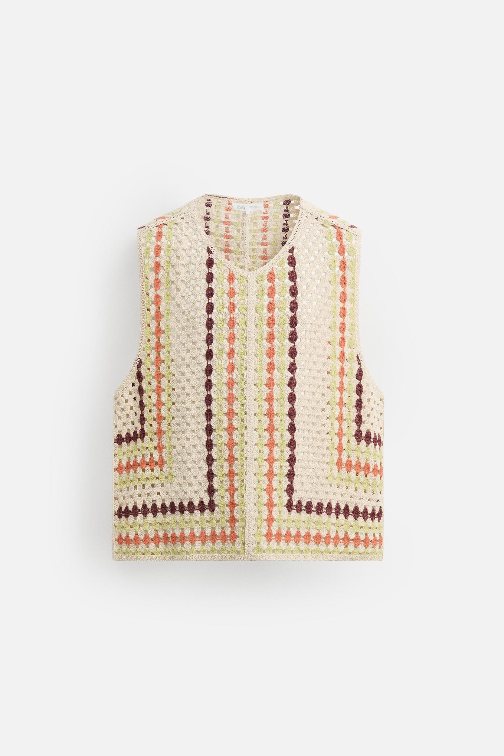 CROCHET TEXTURED VEST Product Image