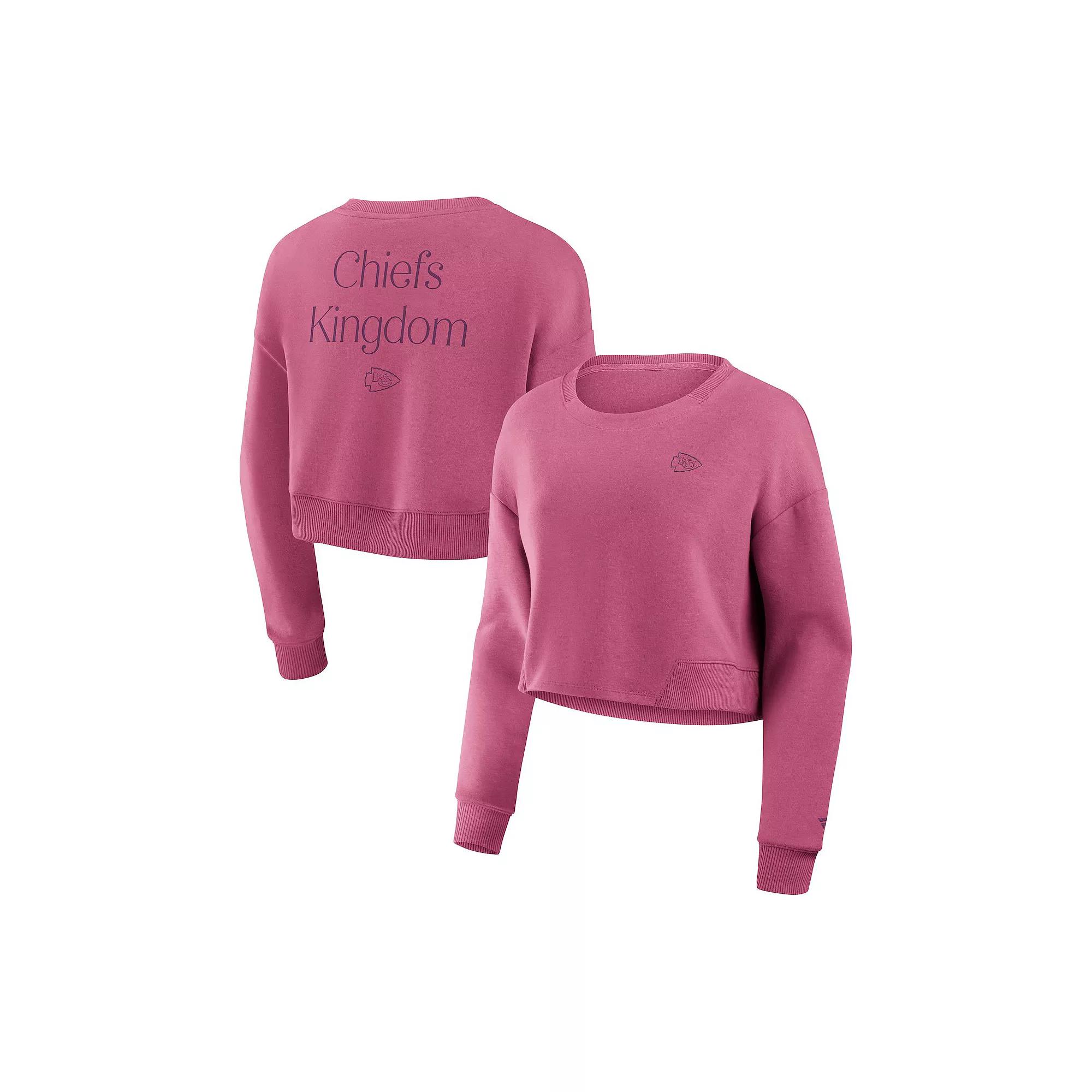 Women's Fanatics Pink Philadelphia Phillies Relax Studio Cropped Pullover Sweatshirt,  Product Image