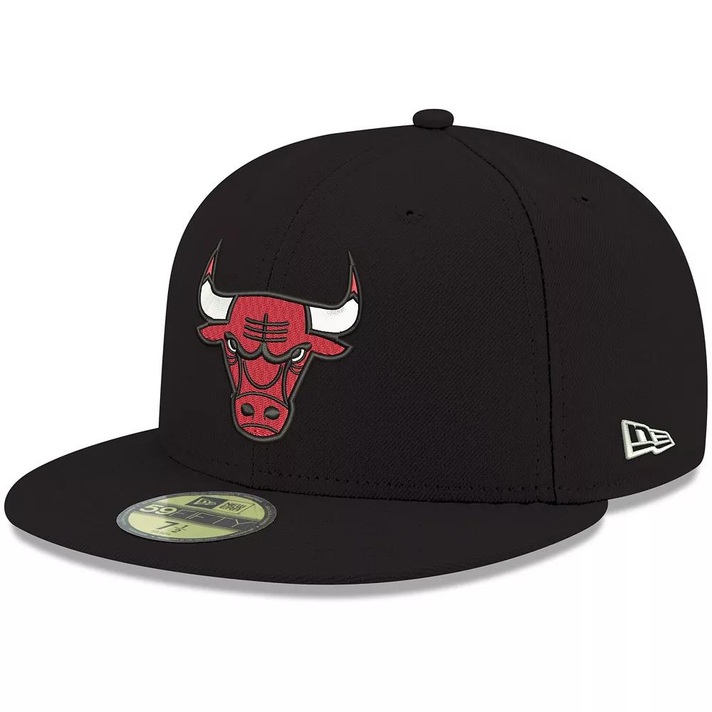 Men's New Era Black Chicago Bulls Official Team Color 59FIFTY Fitted Hat,  Product Image