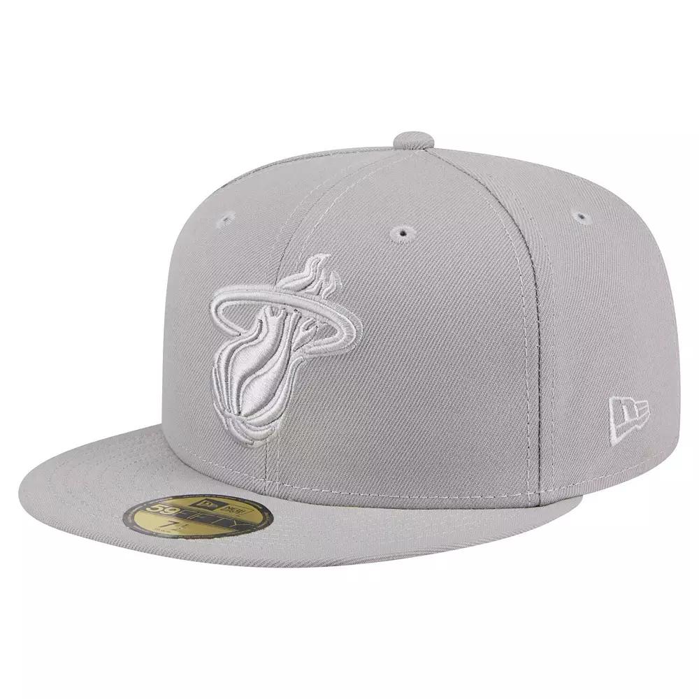Men's New Era Gray Miami Heat Color Pack 59FIFTY Fitted Hat, Size: 7 1/8, Grey Product Image