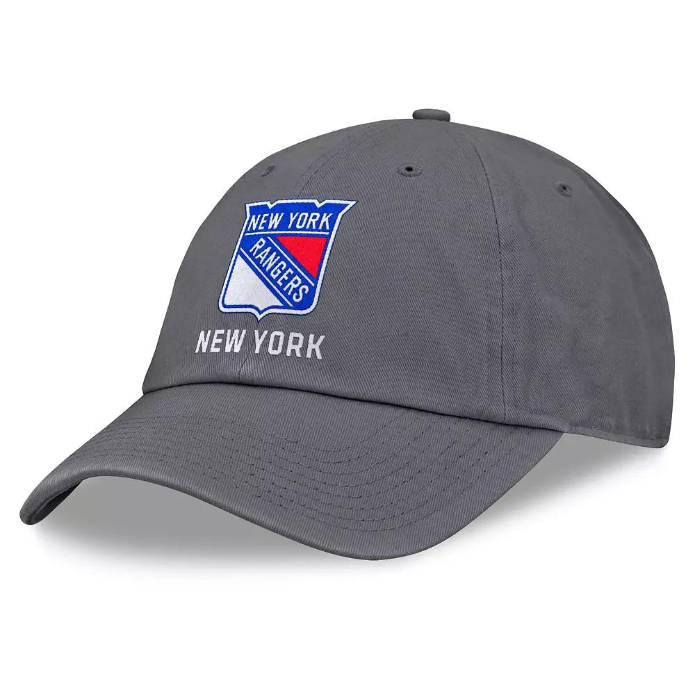 Men's Fanatics Charcoal New York Rangers Washed Adjustable Hat, Ran Charco Product Image