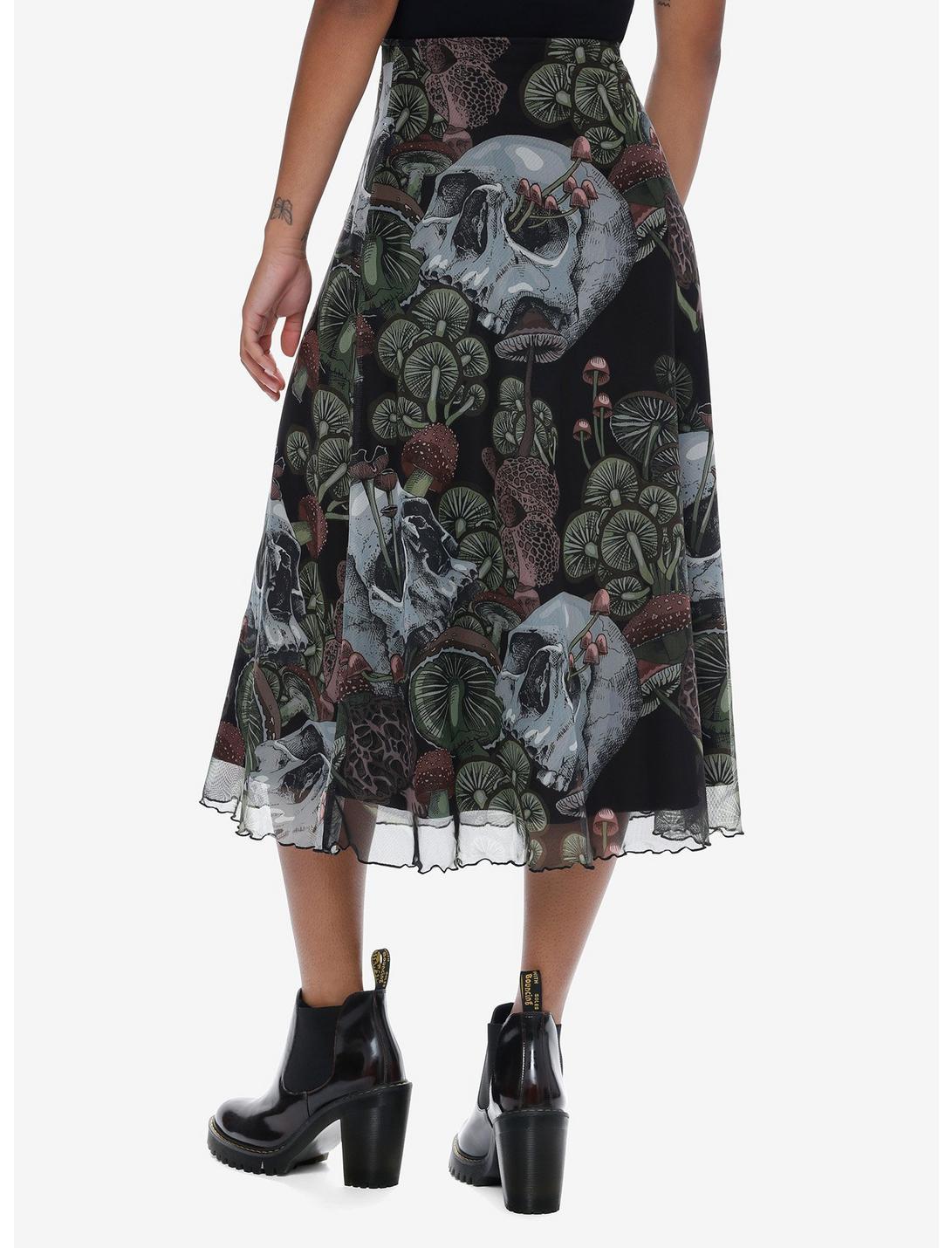 Thorn & Fable Dark Forest Mesh Midi Skirt Product Image