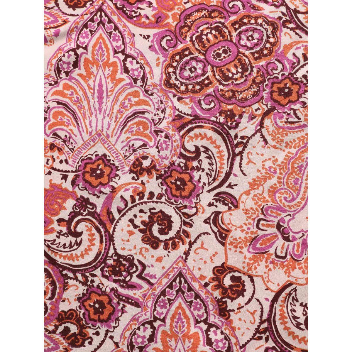 Plus Size Blush Bandana Frill Trim Tie Knot Blouse Women Elegant Elbow-length sleeve Notched collar Everyday Blouses BloomChic 18-20/2X Product Image