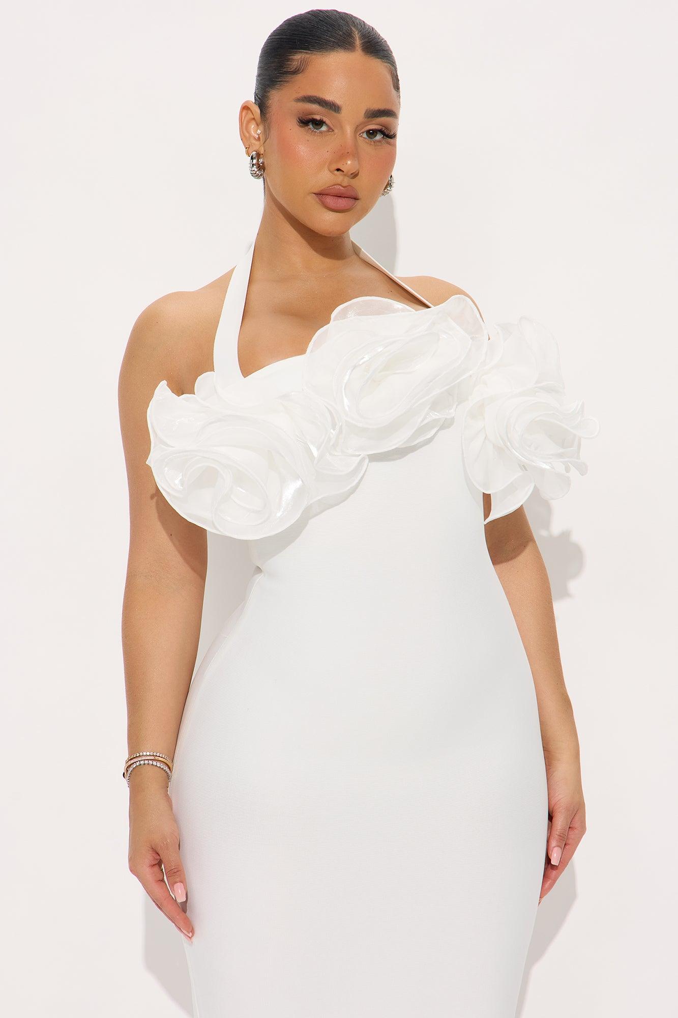 Ivonne Bandage Midi Dress - White Product Image