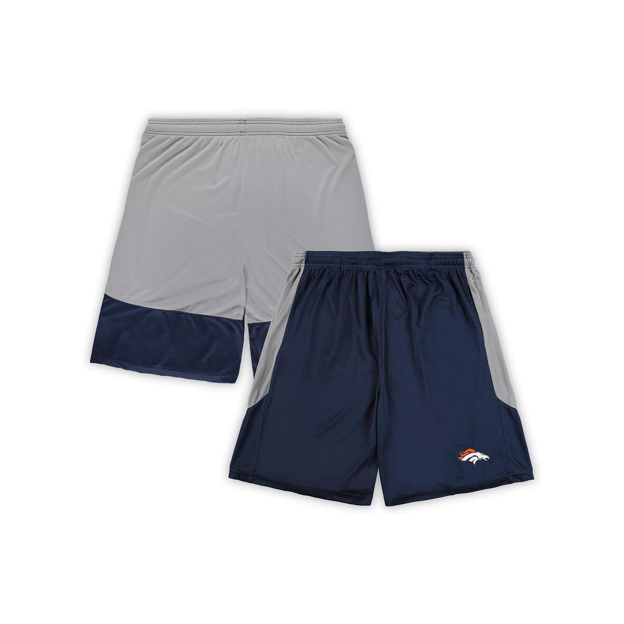 Men's Fanatics Navy Denver Broncos Big & Tall Team Logo Shorts, Size: 6XB, Blue Product Image