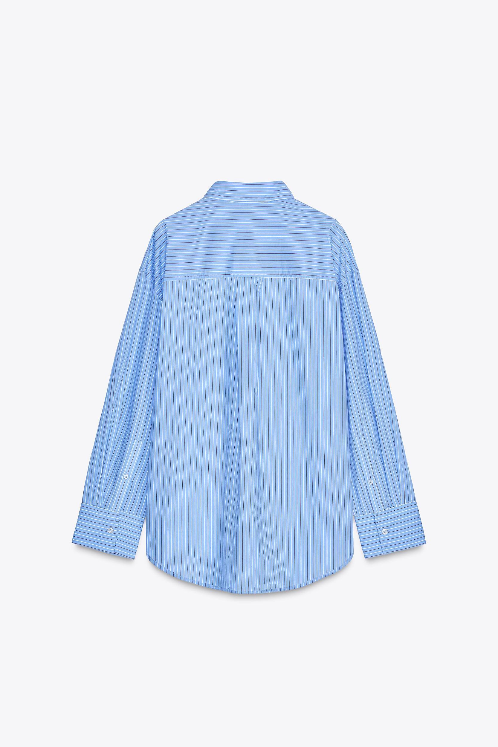 OVERSIZED STRIPED POPLIN SHIRT Product Image