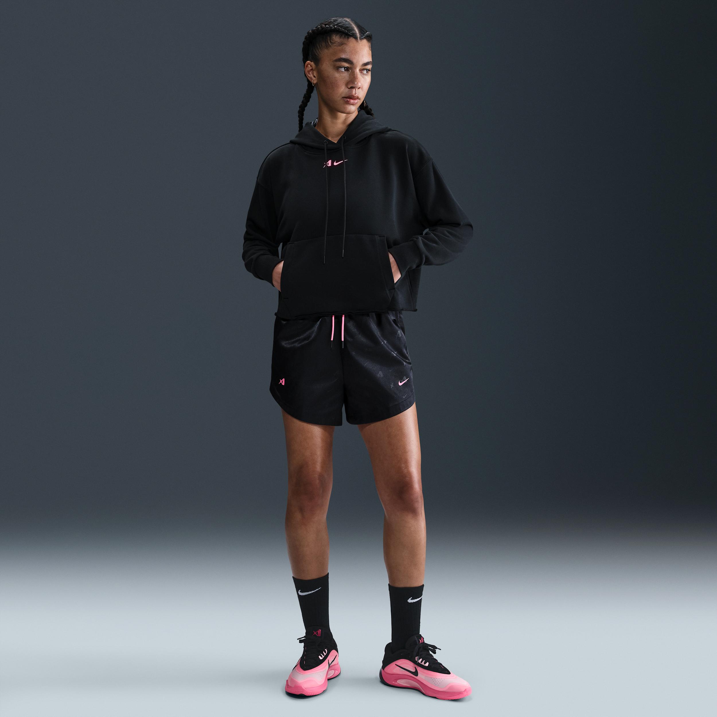Nike Womens Aja Wilson Oversized Cropped Basketball Hoodie | HM7707-011 Product Image