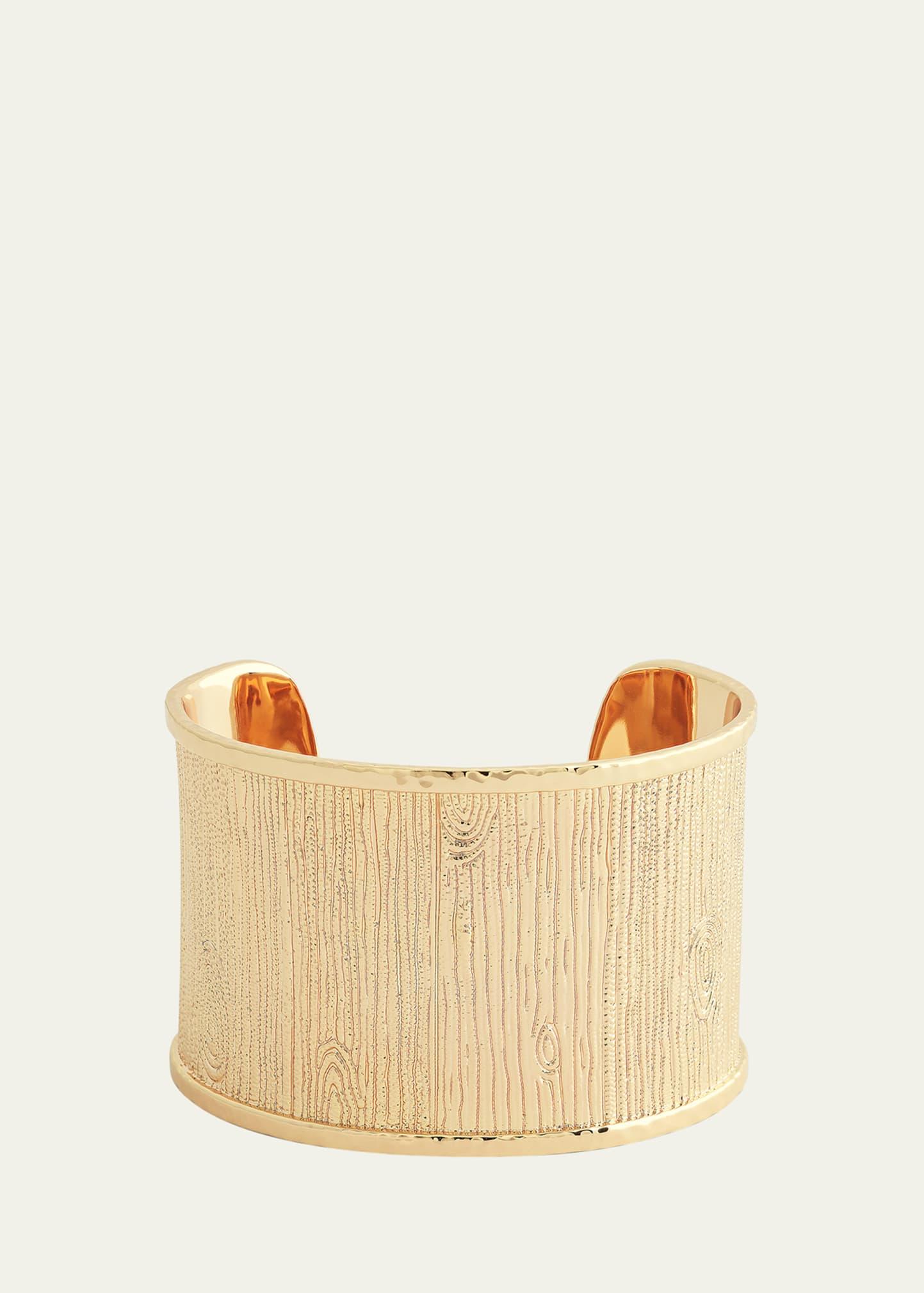 Womens Enchanted Forest 18KPlated Bark Cuff Product Image