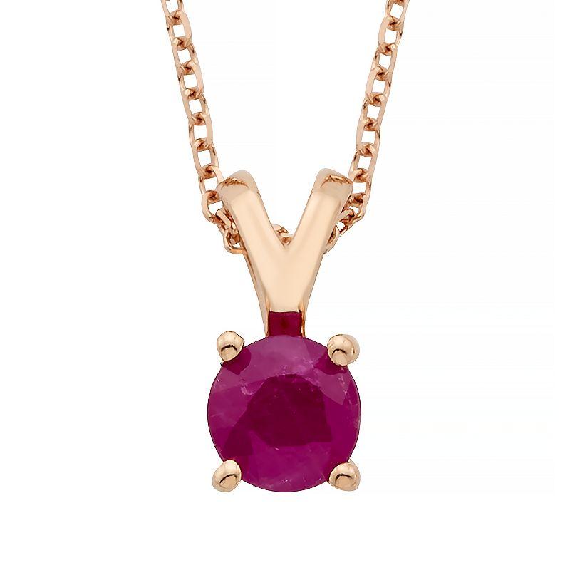 The Regal Collection 14k Gold Ruby Pendant, Women's,  Product Image