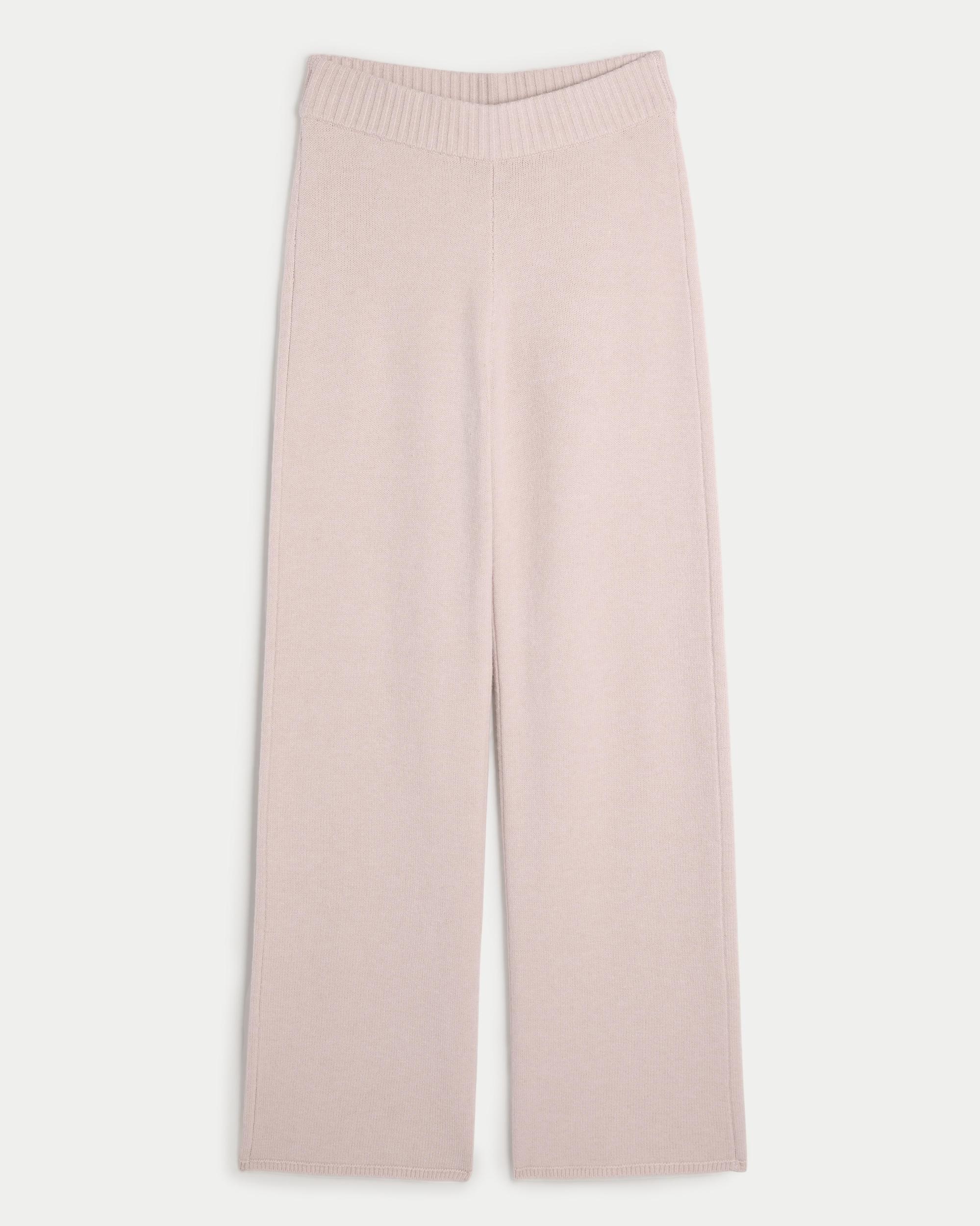 Gilly Hicks Sweater-Knit Straight Pants Product Image