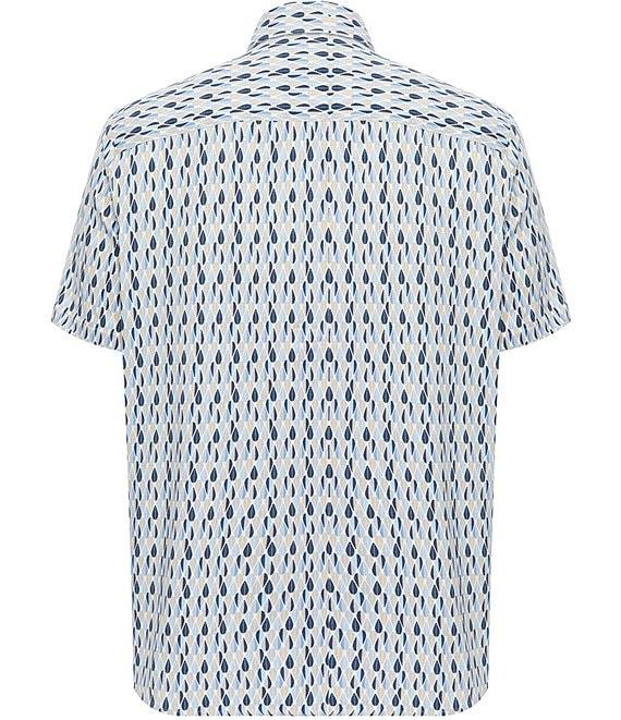 Visconti Big & Tall Retro Print Stretch Short Sleeve Woven Shirt Product Image