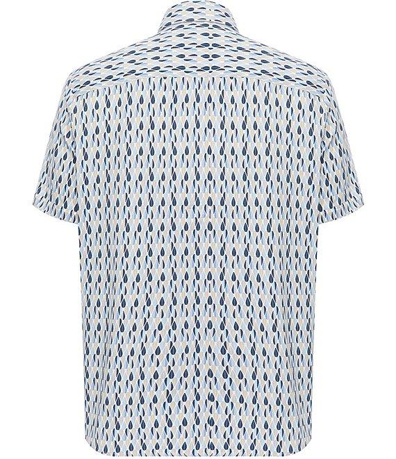 Visconti Big & Tall Retro Print Stretch Short Sleeve Woven Shirt Product Image