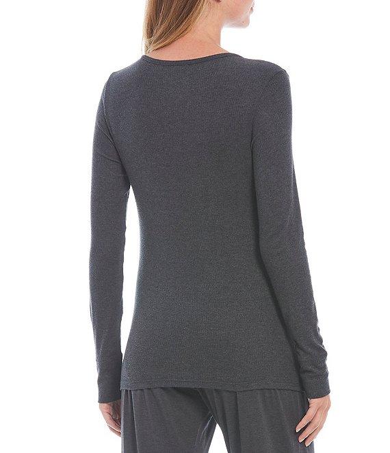 Tommy John Solid Long Sleeve Henley Neck Coordinating Lounge Top Product Image