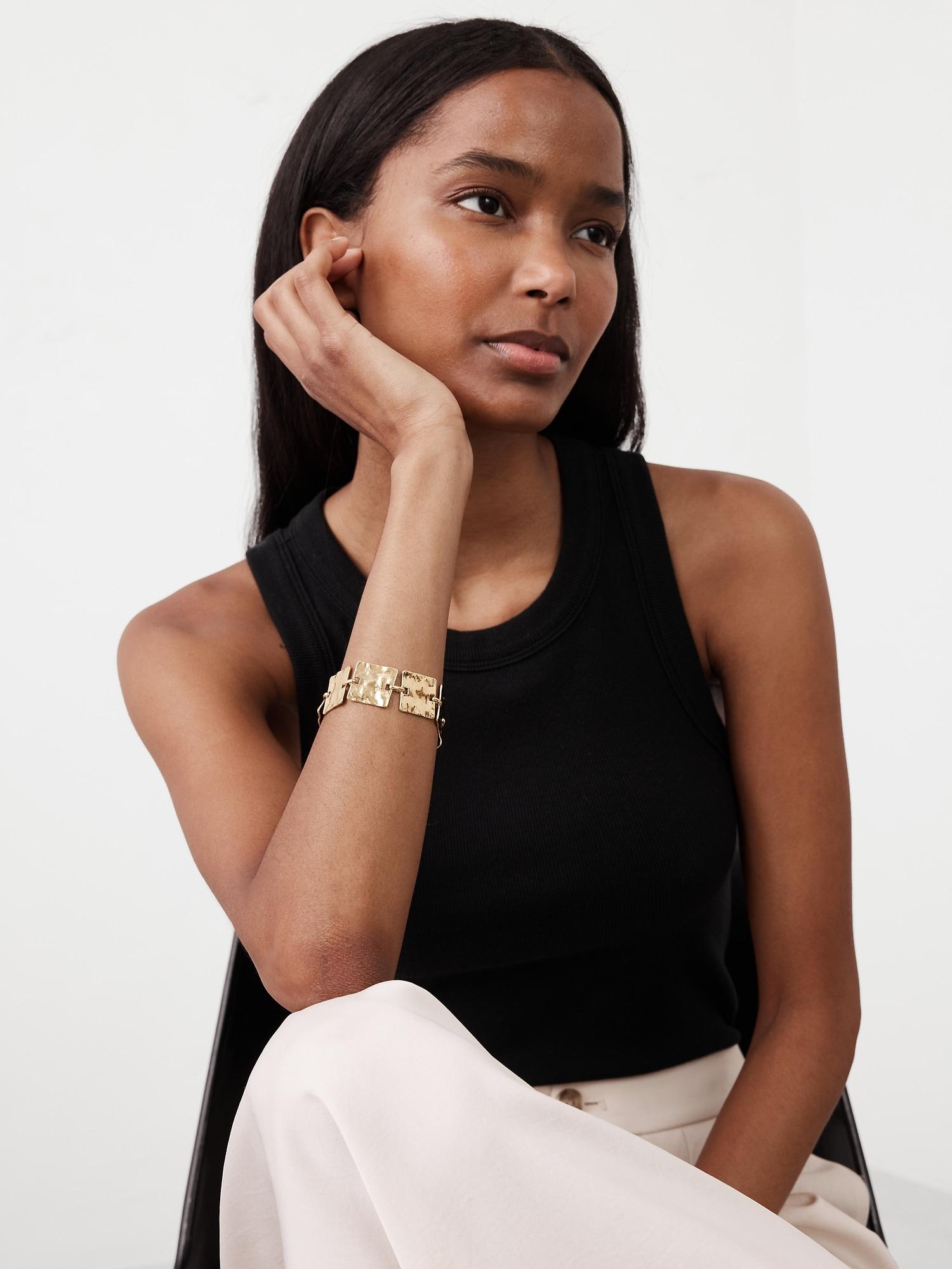 Hammered Square Bracelet Product Image