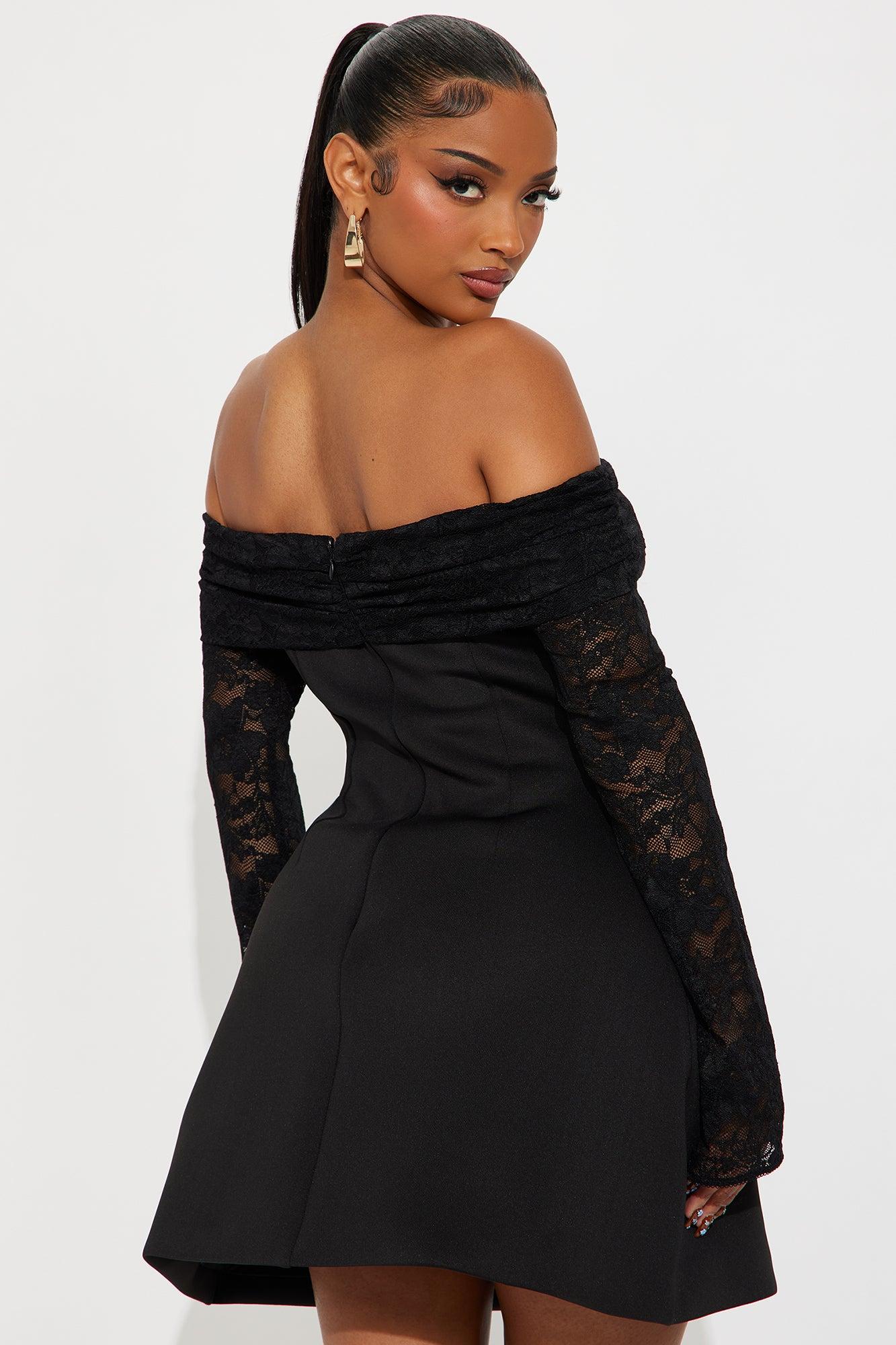 Milani Long Sleeve Mini Dress - Black Female Product Image