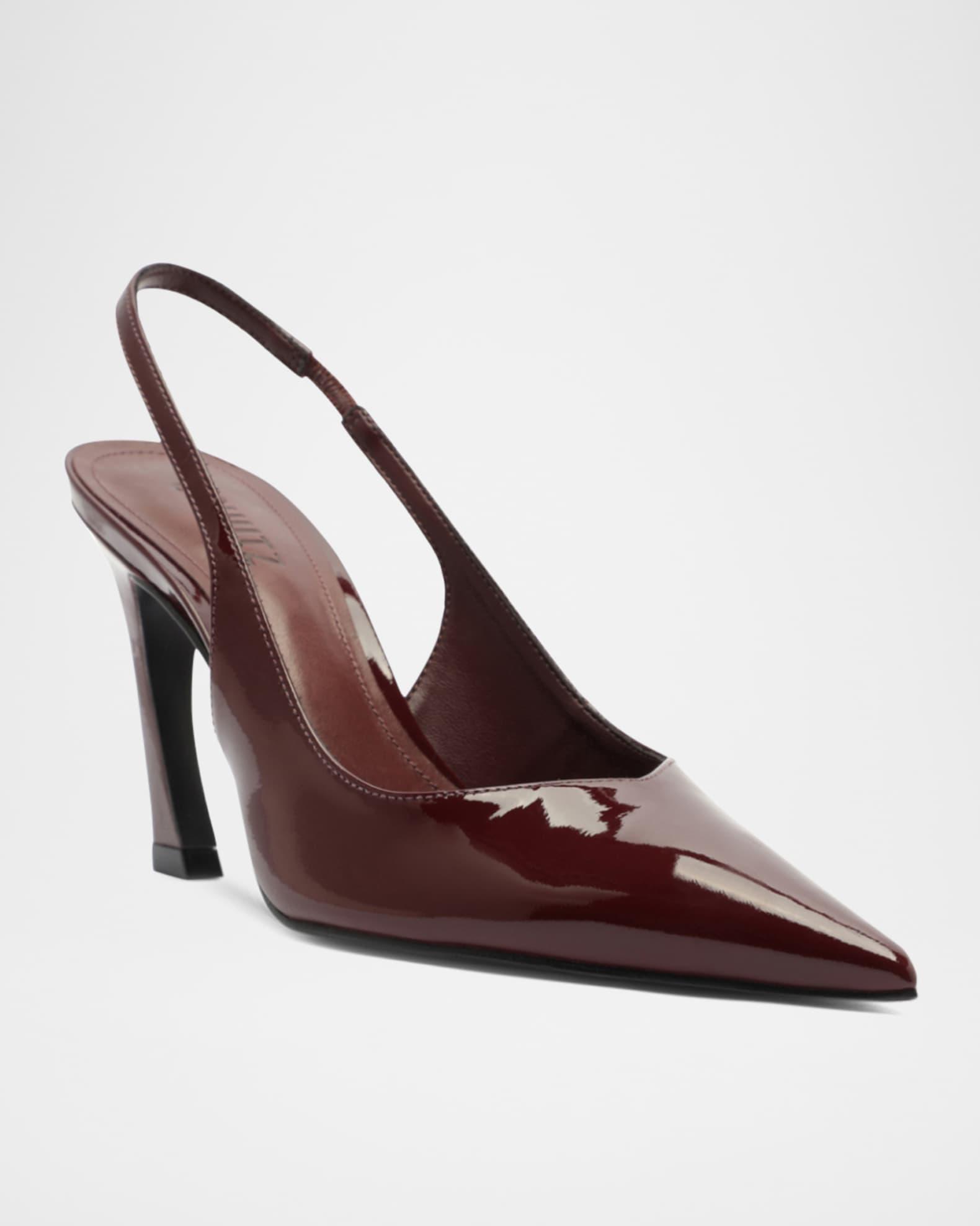 Lexi Shiny Leather Slingback Pumps Product Image