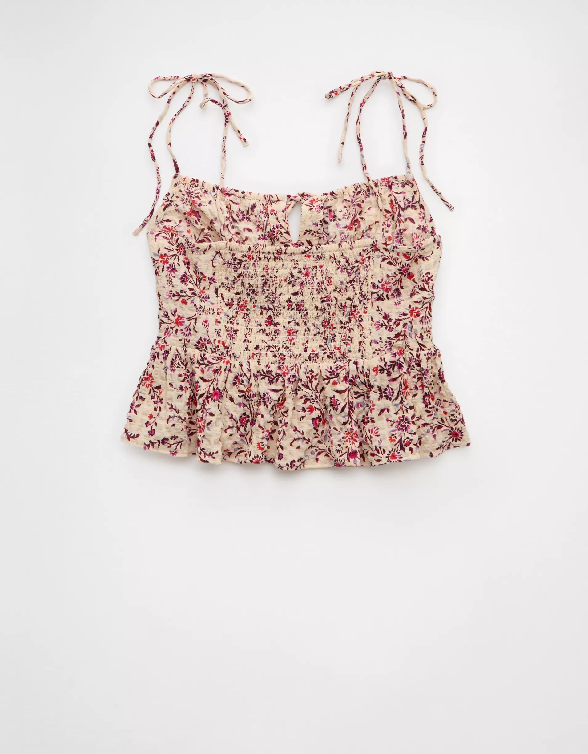 AE Tie Strap Corset Tank Top Product Image