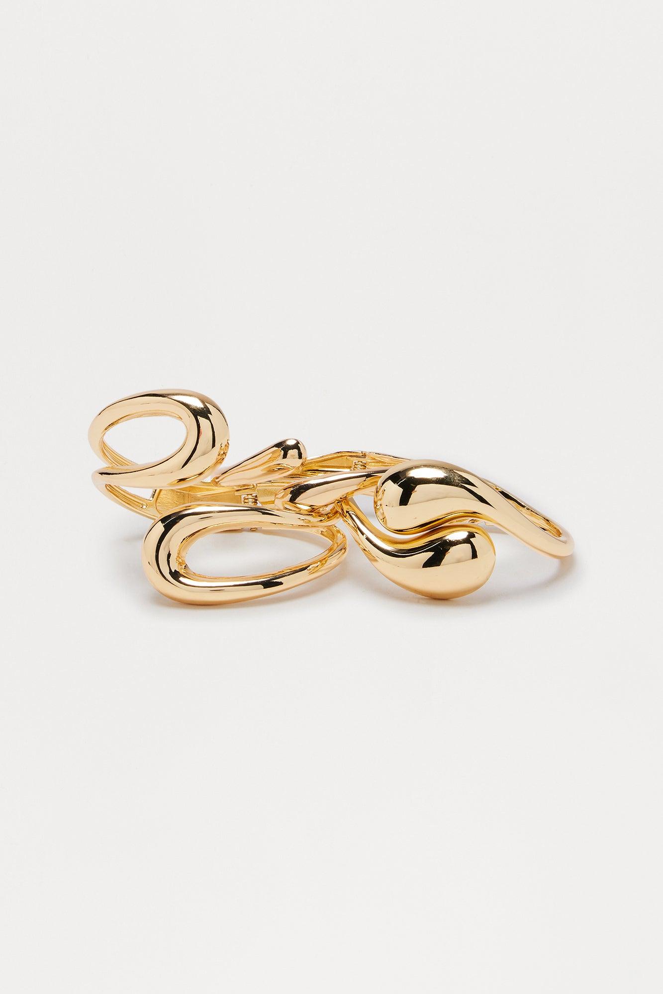 Jude Abstract 3 Piece Bracelet Set - Gold Product Image