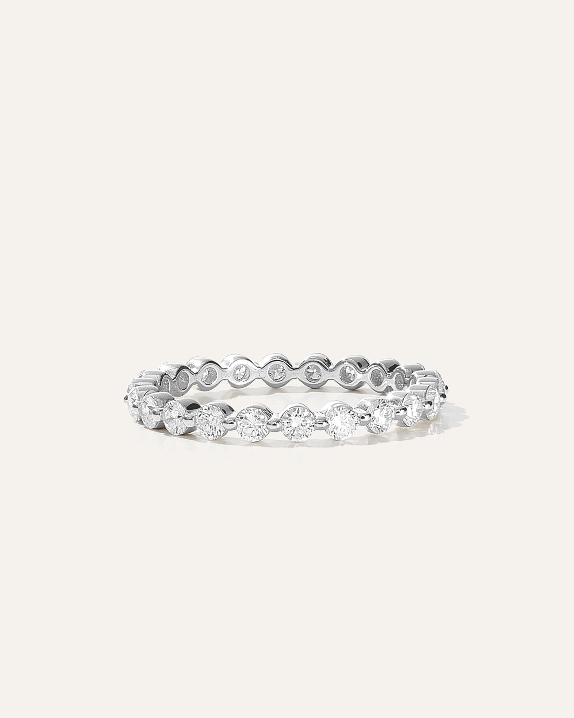 Quince | Women's Lab Grown Diamond Single Shared Prong Eternity Band Rings Product Image