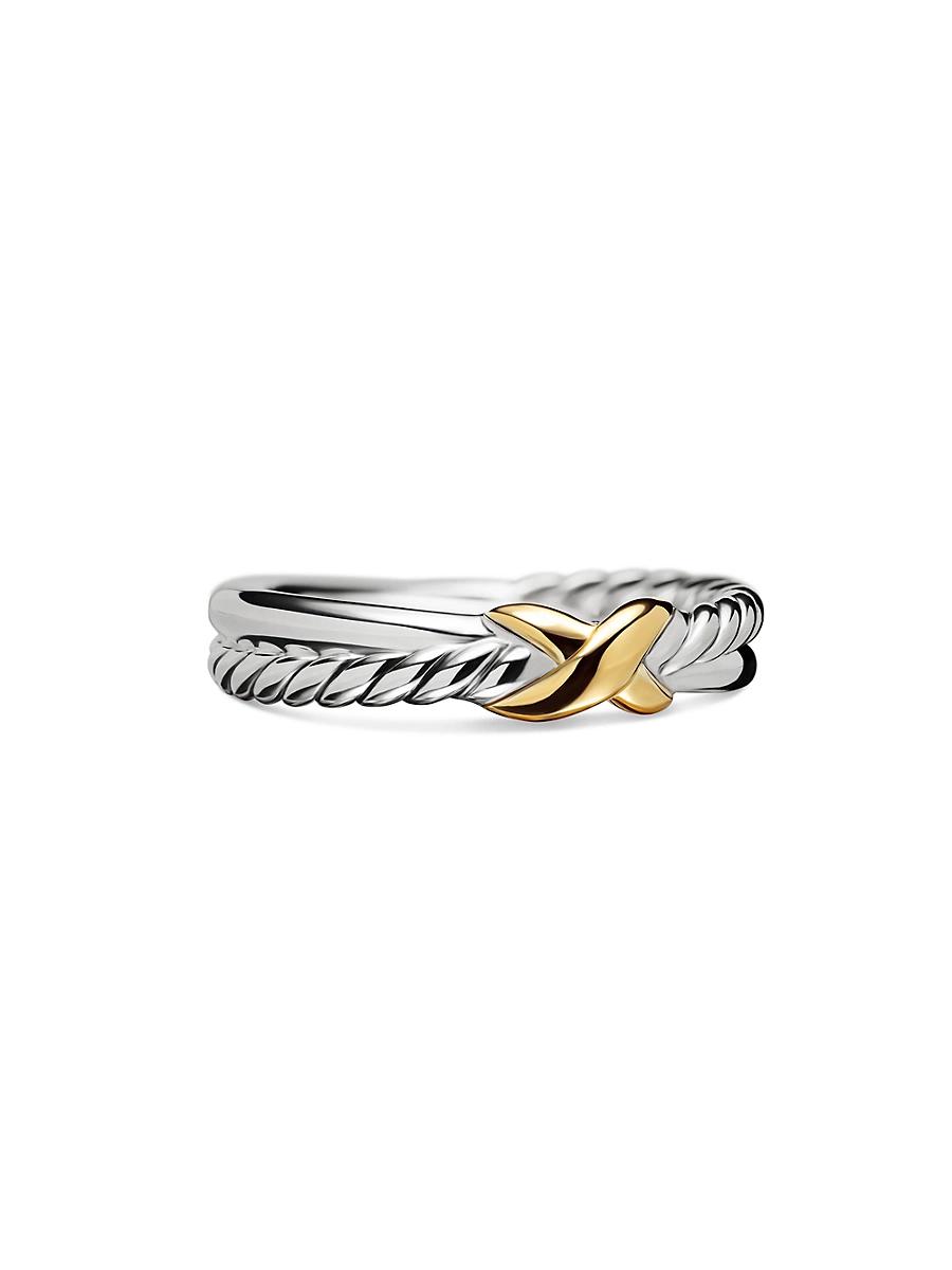 Womens Petite X Ring in Sterling Silver Product Image