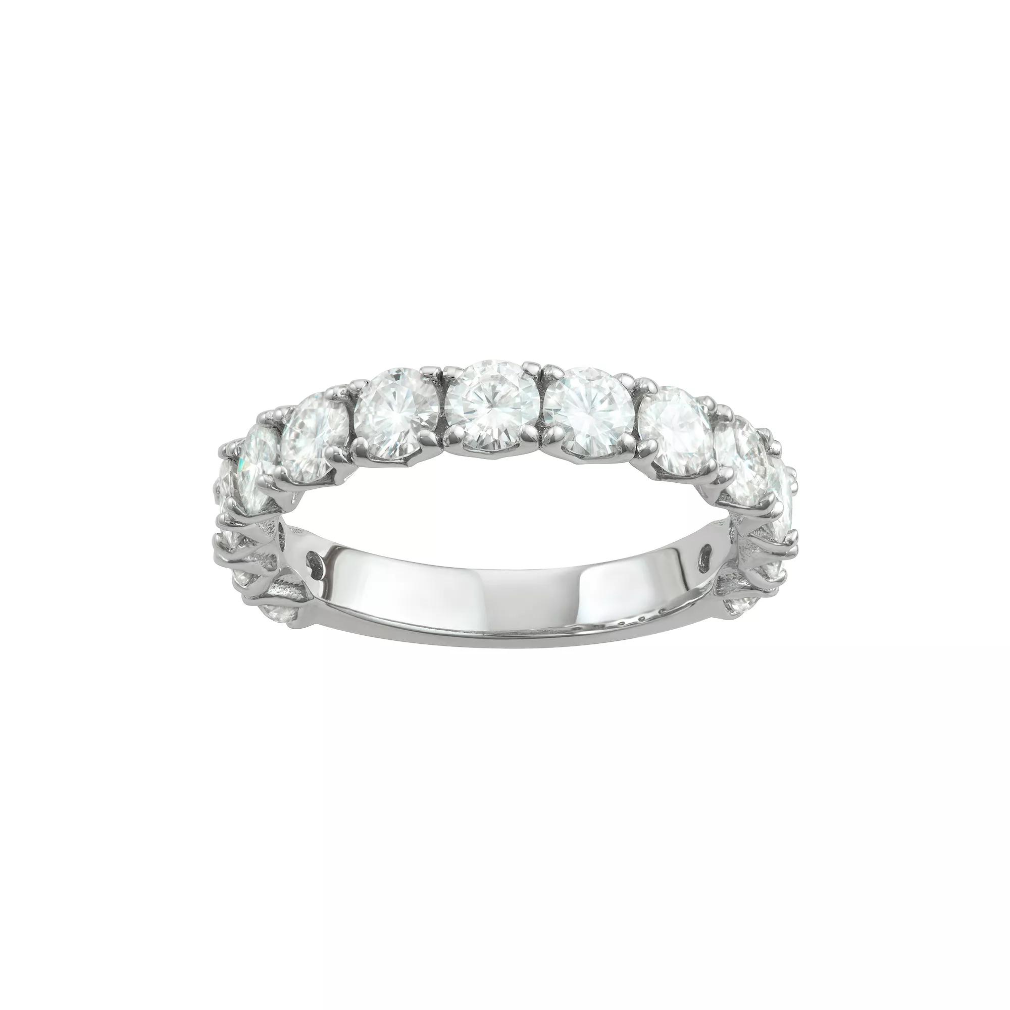 Charles & Colvard 14k Gold 2 Carat T.W. Lab-Created Moissanite Wedding Band, Women's, Size: 7, White Product Image