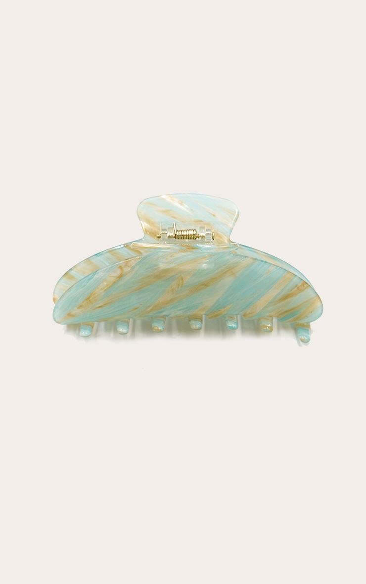 Powder Blue Marble Claw Clip Product Image