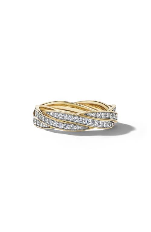 Mens DY Helios Band Ring in 18K Yellow Gold Product Image