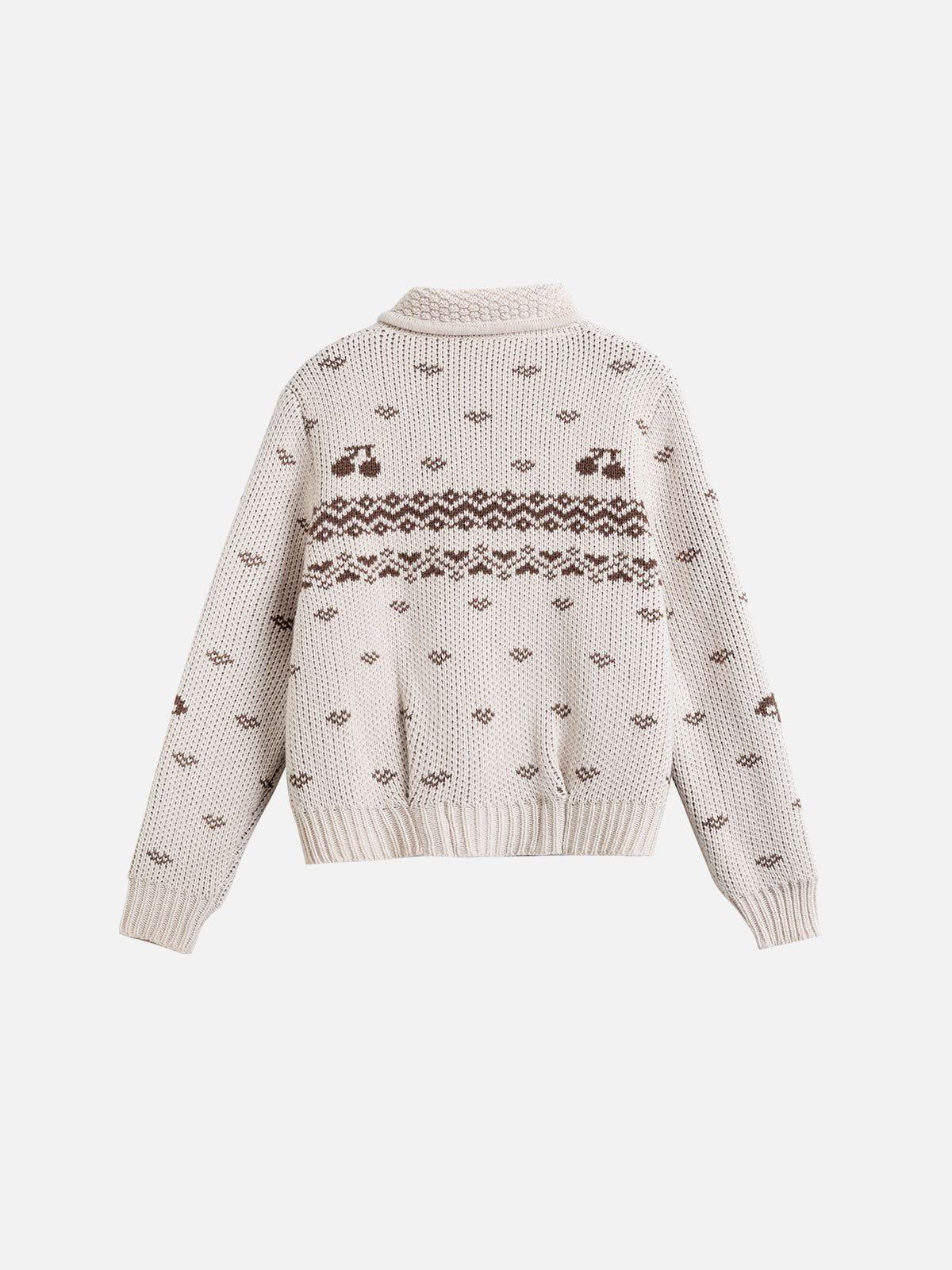 Aelfric Eden Cherry Fair Isle Zip Up Cardigan Female Product Image